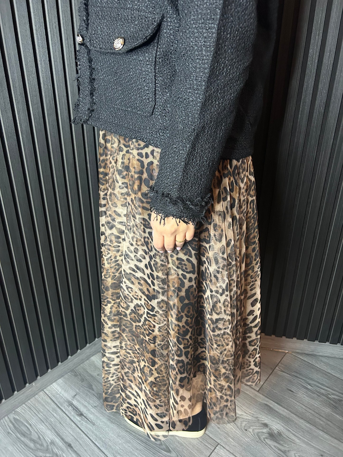 Leopard Skirt Brown