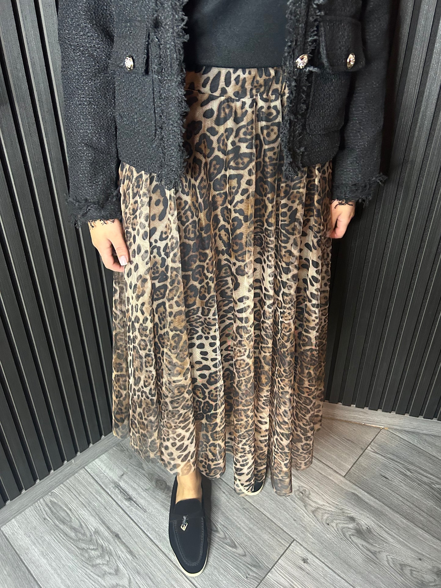 Leopard Skirt Brown